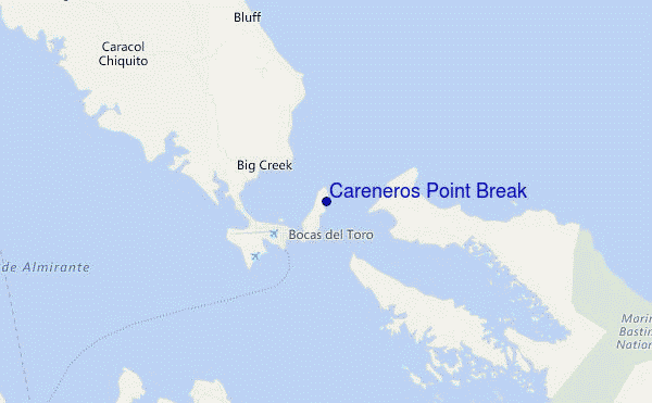 locatiekaart van Careneros Point Break