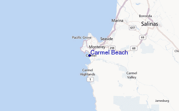 Carmel Beach Location Map