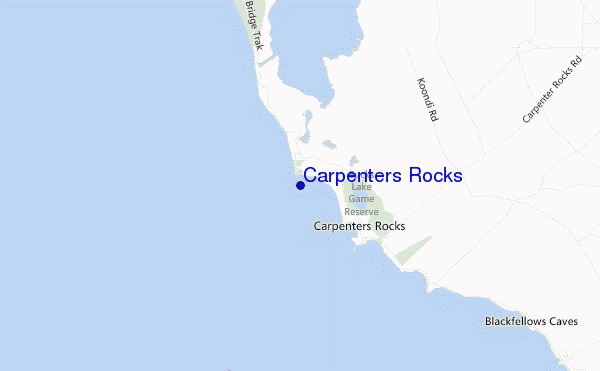 locatiekaart van Carpenters Rocks