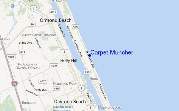 locatiekaart van Carpet Muncher
