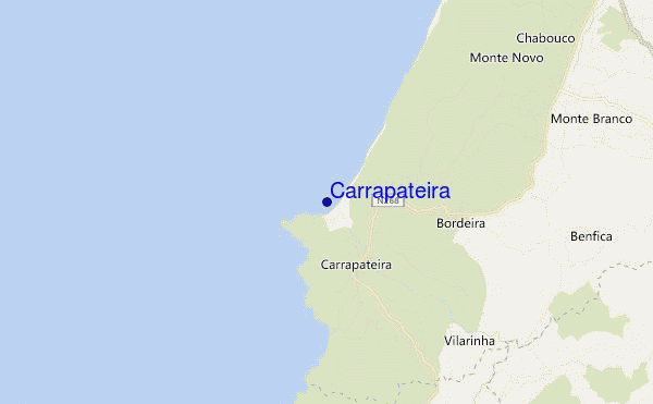 locatiekaart van Carrapateira