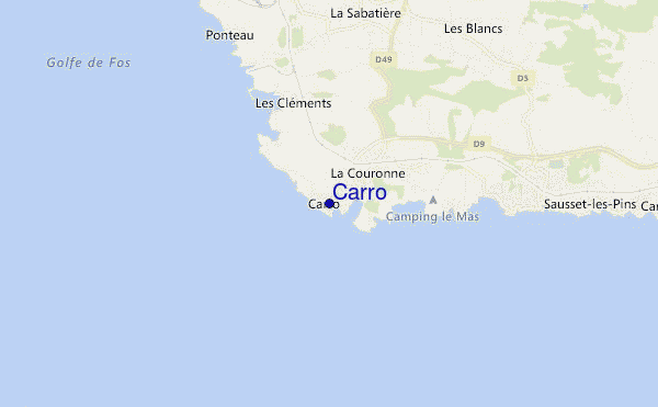locatiekaart van Carro