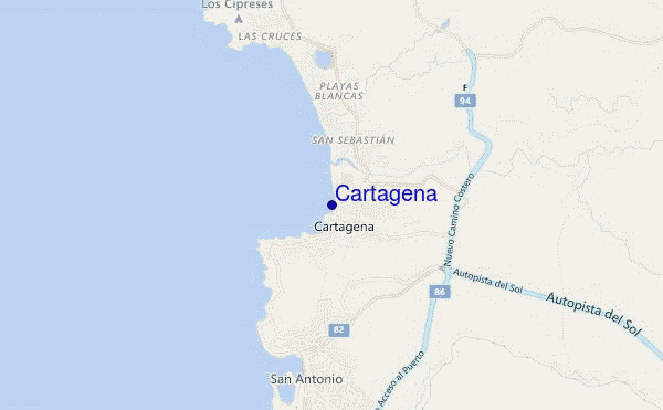 locatiekaart van Cartagena