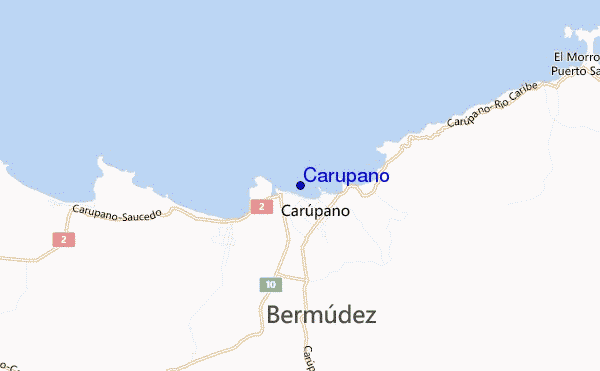 locatiekaart van Carupano