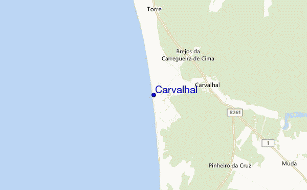 locatiekaart van Carvalhal