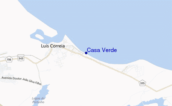 locatiekaart van Casa Verde