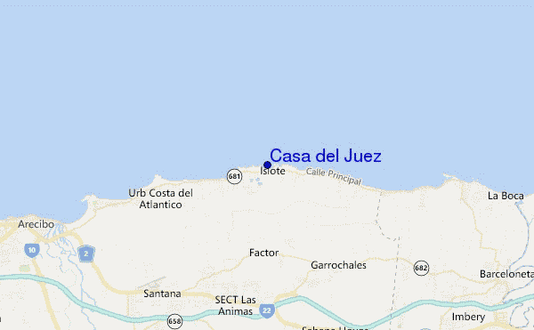 locatiekaart van Casa del Juez