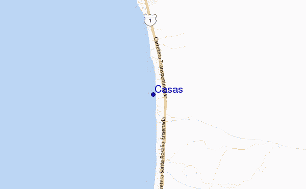 locatiekaart van Casas