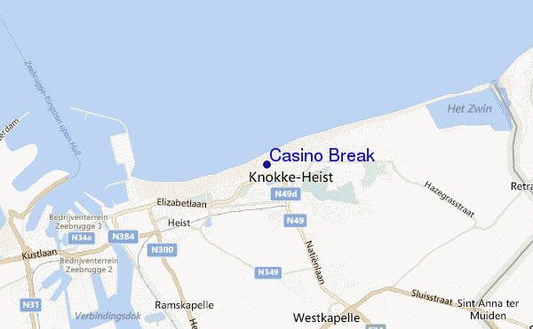 locatiekaart van Casino Break