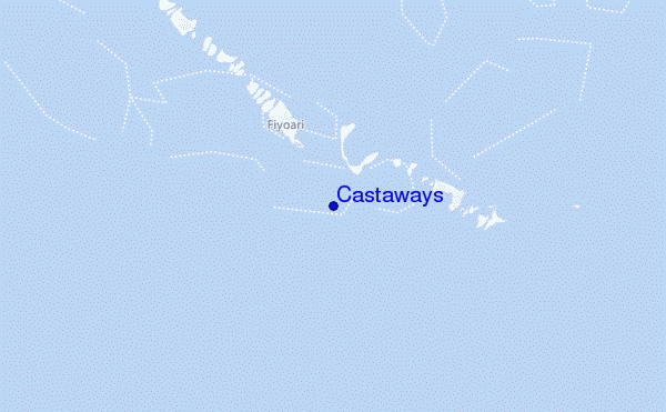 locatiekaart van Castaways