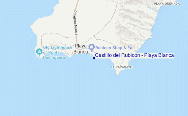 locatiekaart van Castillo del Rubicón - Playa Blanca