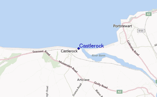 locatiekaart van Castlerock