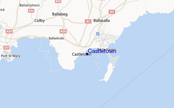 locatiekaart van Castletown
