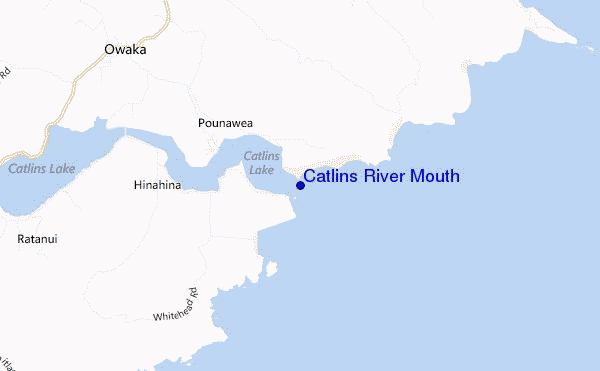locatiekaart van Catlins River Mouth