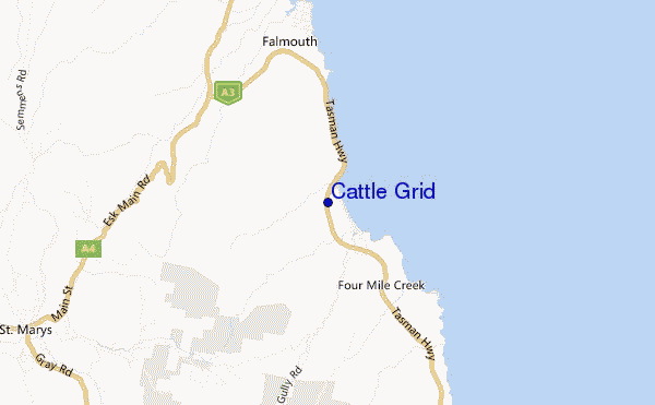 locatiekaart van Cattle Grid