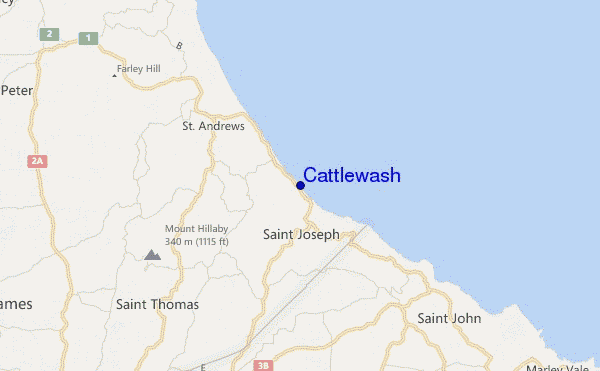 locatiekaart van Cattlewash