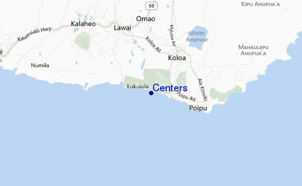 locatiekaart van Centers
