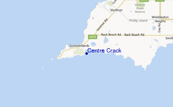 locatiekaart van Centre Crack