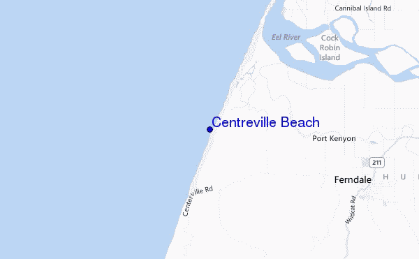 locatiekaart van Centreville Beach