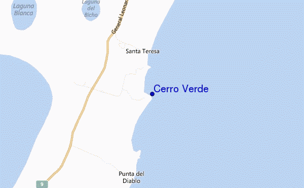 locatiekaart van Cerro Verde