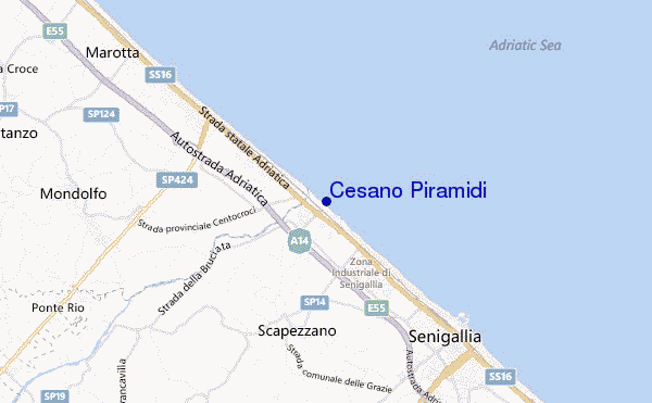 locatiekaart van Cesano Piramidi