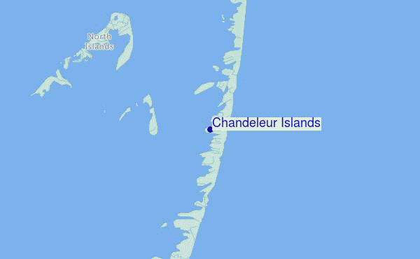 locatiekaart van Chandeleur Islands