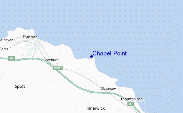 locatiekaart van Chapel Point