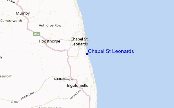 locatiekaart van Chapel St Leonards