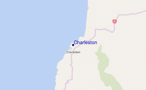locatiekaart van Charleston