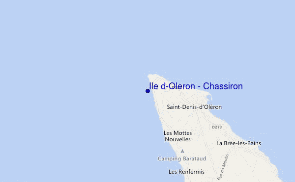 locatiekaart van Ile d'Oleron - Chassiron