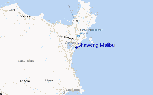 locatiekaart van Chaweng Malibu