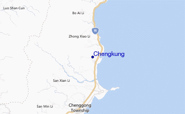 locatiekaart van Chengkung