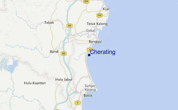 Cherating Location Map