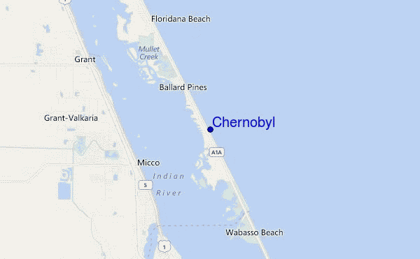 locatiekaart van Chernobyl