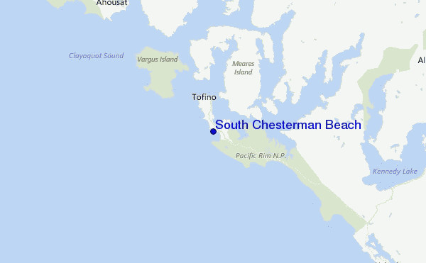 South Chesterman Beach Location Map