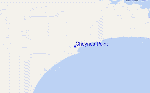locatiekaart van Cheynes Point