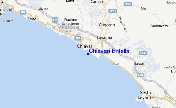 locatiekaart van Chiavari Entella