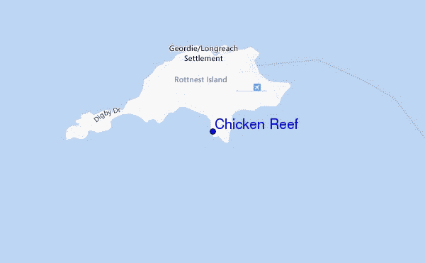 locatiekaart van Chicken Reef