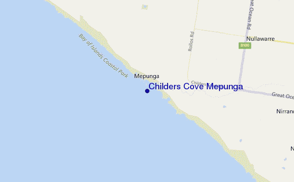 locatiekaart van Childers Cove Mepunga