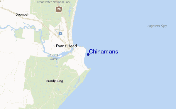 locatiekaart van Chinamans
