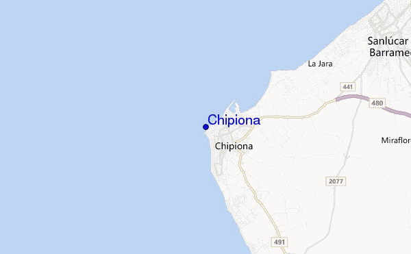 locatiekaart van Chipiona