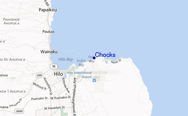 locatiekaart van Chocks