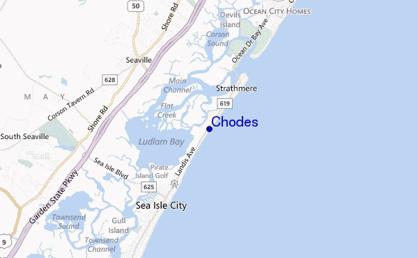 locatiekaart van Chodes