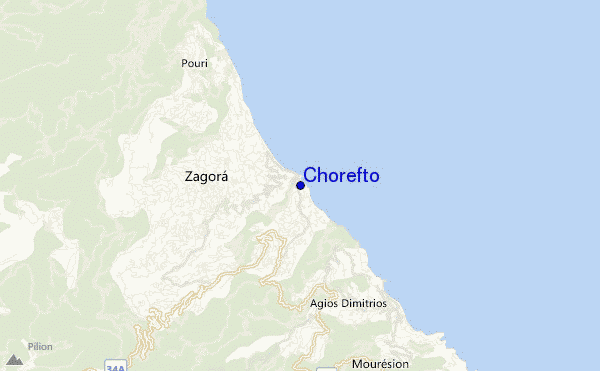 locatiekaart van Chorefto