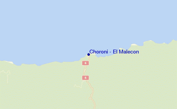 locatiekaart van Choroni - El Malecon