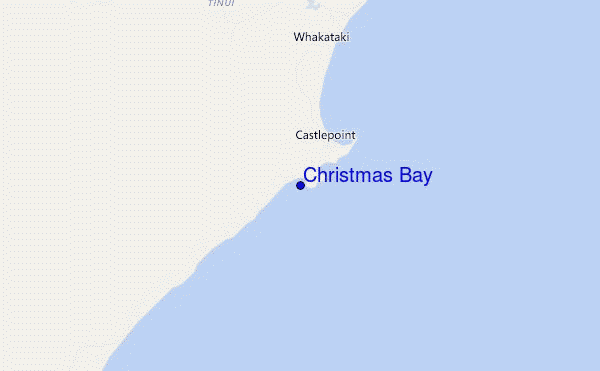 locatiekaart van Christmas Bay