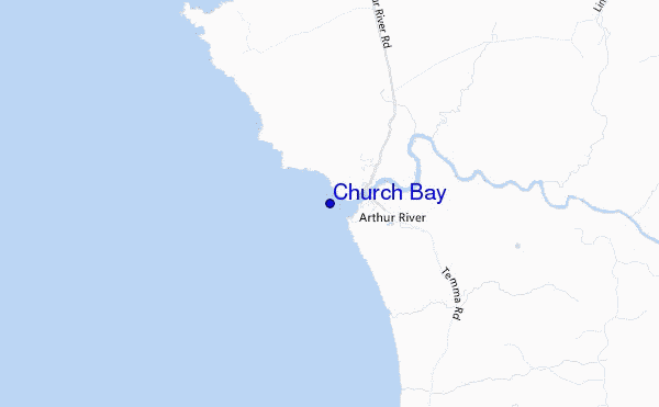 locatiekaart van Church Bay
