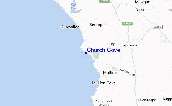 locatiekaart van Church Cove