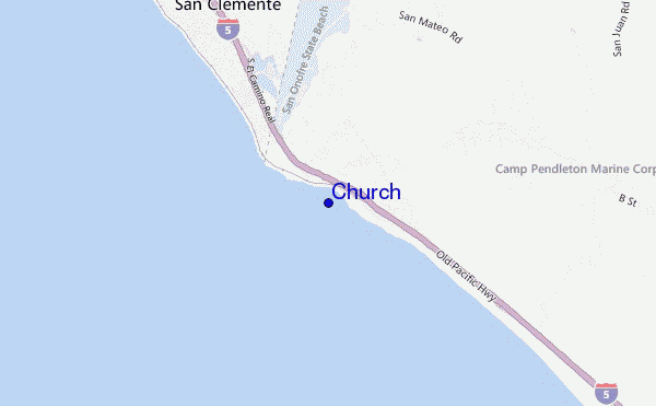 locatiekaart van Church