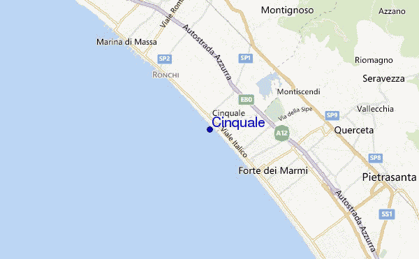 locatiekaart van Cinquale